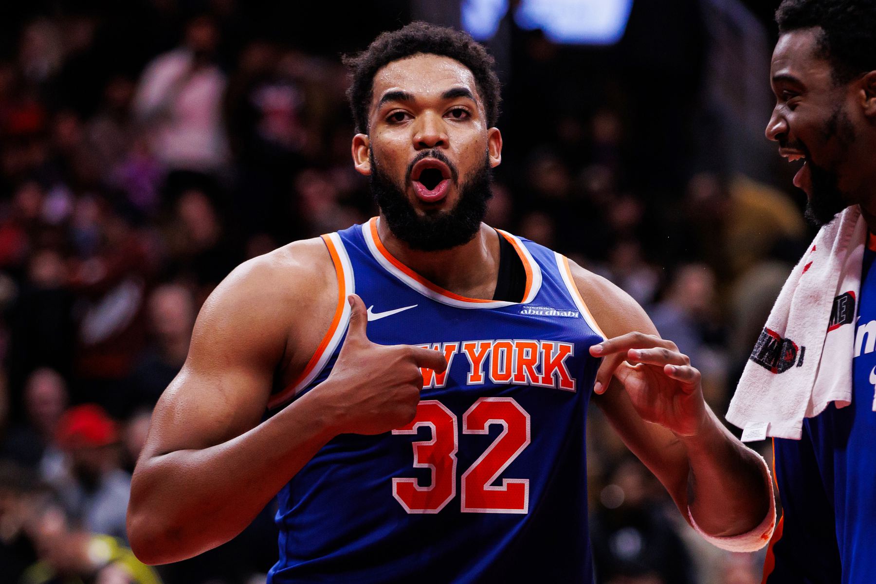 पूर्ण मारक क्षमता! टाउन्स ने आधे में 16 में से 11 शॉट लगाए और 31 अंक, 3 रिबाउंड और 2 सहायता प्राप्त की।